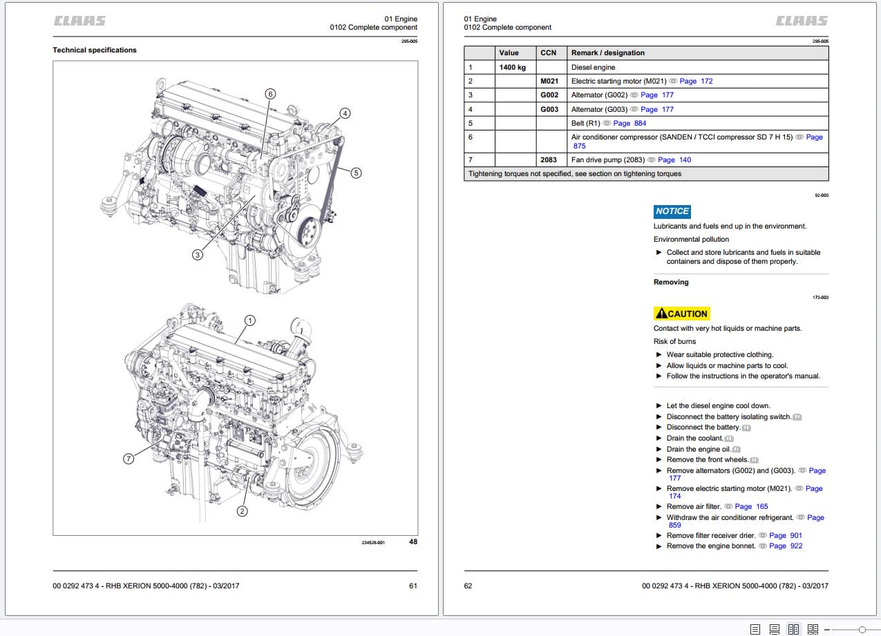 CLAAS XERION 5000 4000 (782) Assembly Operators Repair Technical Manual (4)