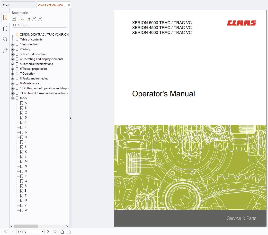CLAAS XERION 5000 4000 (782) Assembly Operators Repair Technical Manual (5)