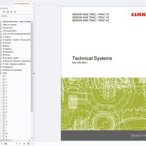 CLAAS XERION 5000 4000 (783) Assembly Operators Repair Technical Manual (1)