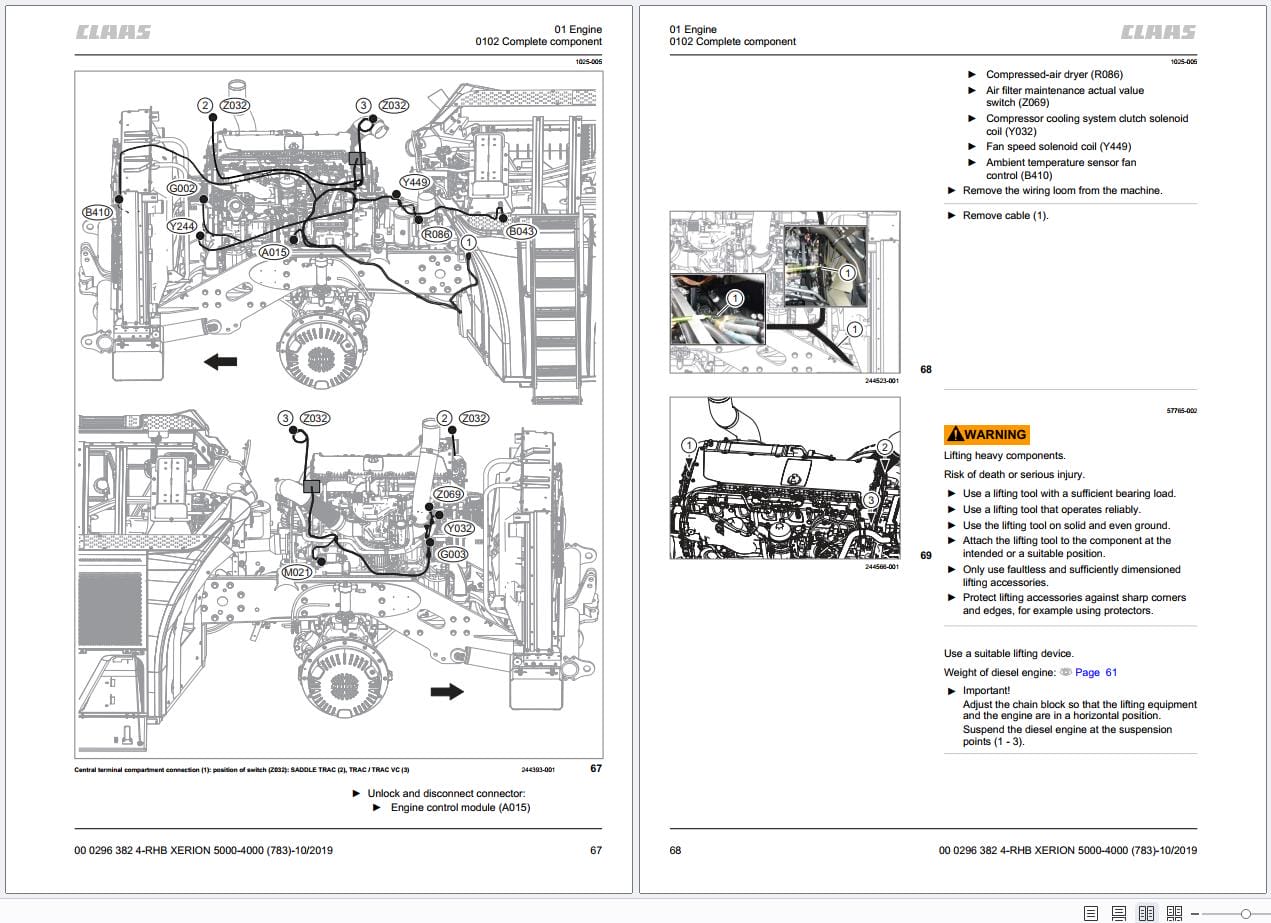 CLAAS XERION 5000 4000 (783) Assembly Operators Repair Technical Manual (4)