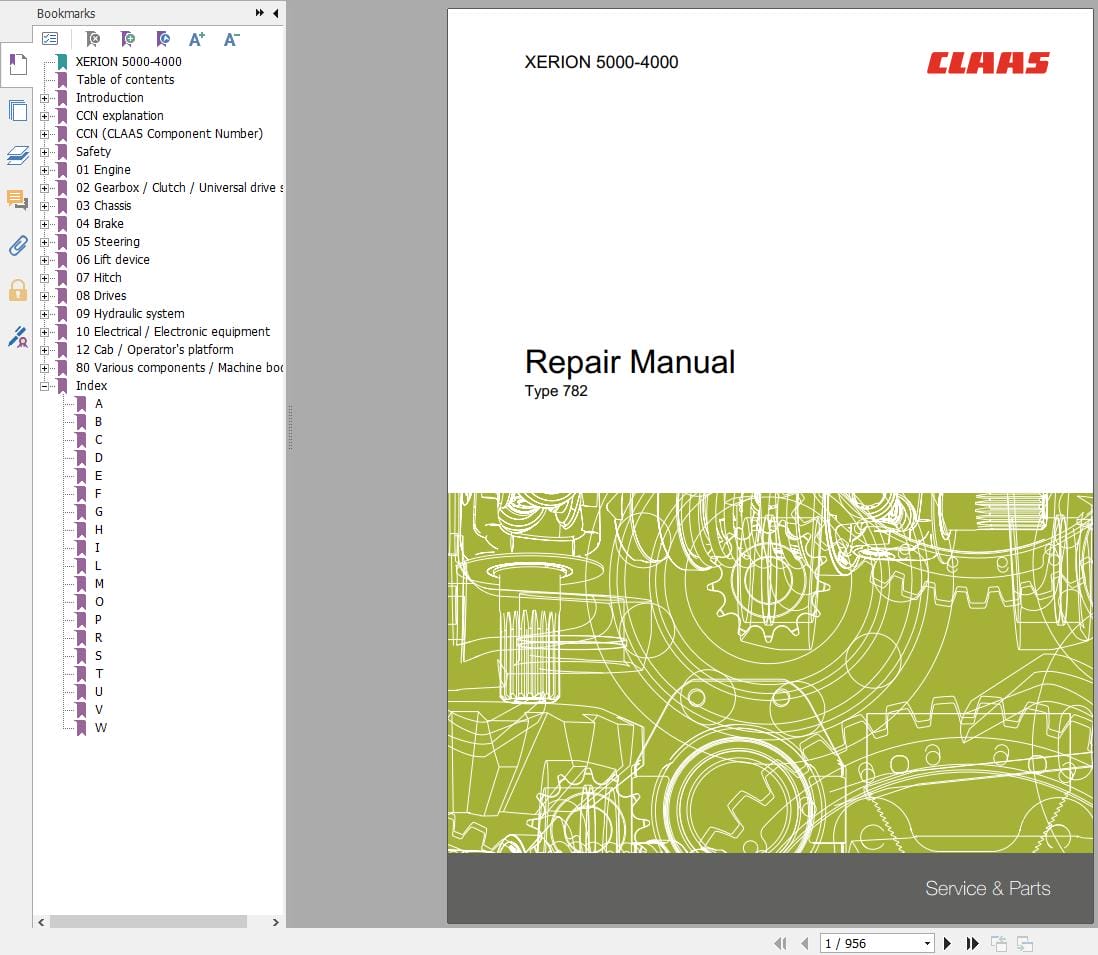 CLAAS XERION 5000 4500 TRAC (E54) Assembly Operators Repair Technical Manual (2)