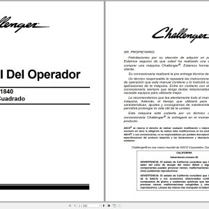 Challenger Square Baler 1836 1838 1840 Operators Manual 700742208B 2016 ES (1)