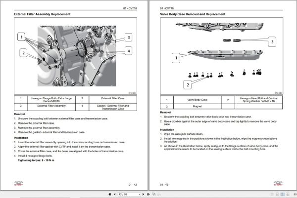 Chery Automatic Transmission CVT18 Service Manual (2)