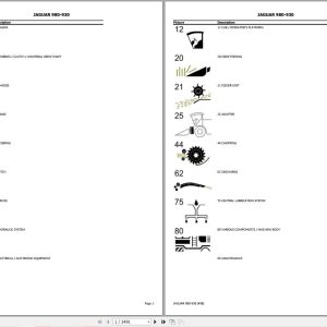 Claas Forage Harvesters Jaguar 980 930 (498) Spare Parts Catalog
