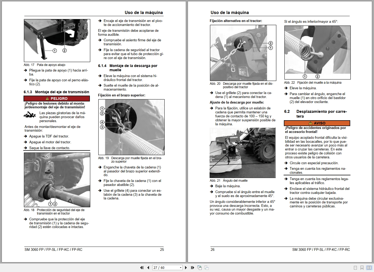 Fella Disc Mower Ramos SM3060FP SM3060FP KC SM3060FP RC SM3060FP SL Operators Manual FEL17187605 ES02 ES (2)