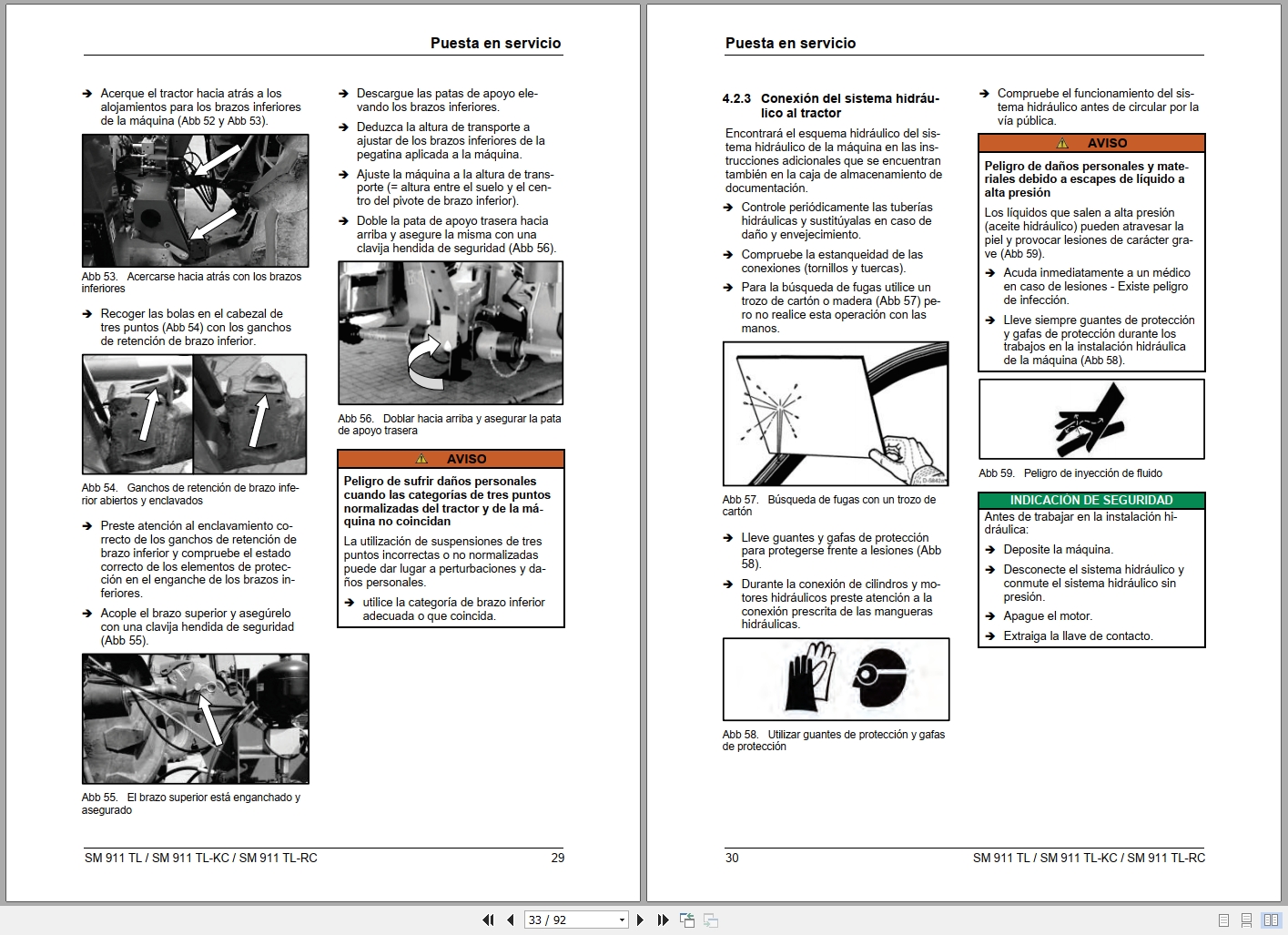 Fella Disc Mower Ramos SM911TL SM911TL KC SM911TL RC Operators Manual FEL12872505 ES02 ES (2)