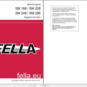 Fella Disc Mower SM168 SM208 SM248 SM 288 Original Manual BA128386ES 2015 ES (1)