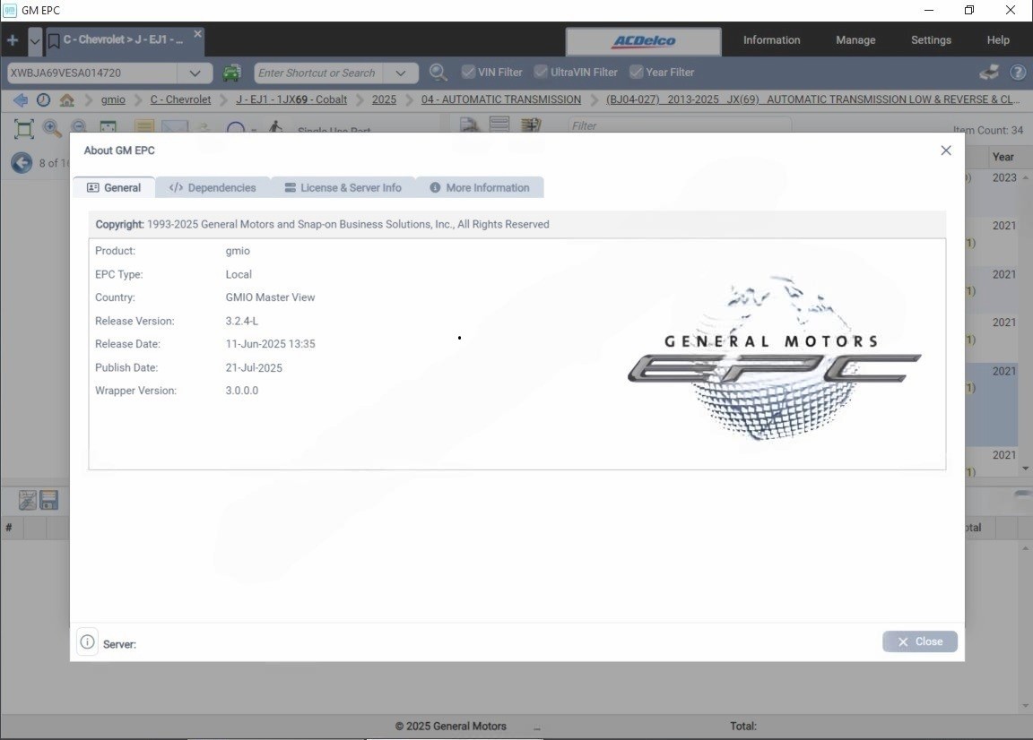 GMIO EPC 08.2025 Spare Parts Catalog VMWare (1)