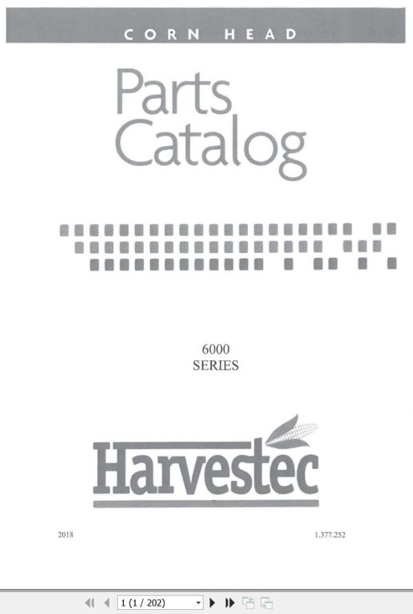 Harvestec Corn Header 6000 Series Parts Catalog (1)