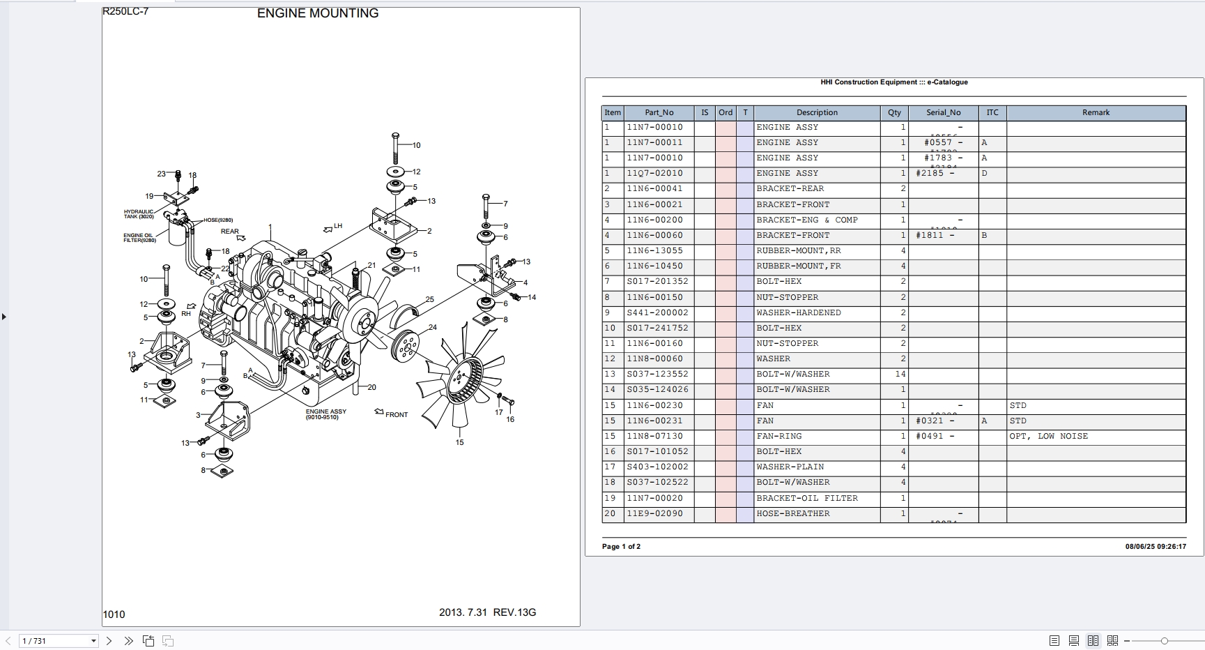 Hyundai Crawler Excavator R250LC 7 Spare Parts Catalog (1)