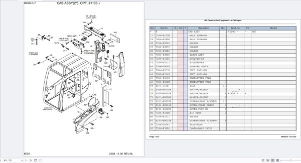 Hyundai Crawler Excavator R250LC 7 Spare Parts Catalog (2)