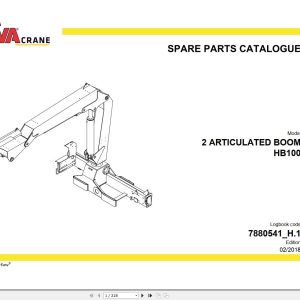 Hyva 2 Articulated Boom HB100 Parts Catalog 7880541 H.1