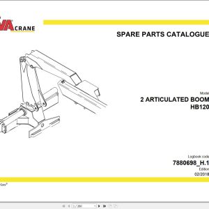 Hyva 2 Articulated Boom HB120 Parts Catalog 7880698 H.1