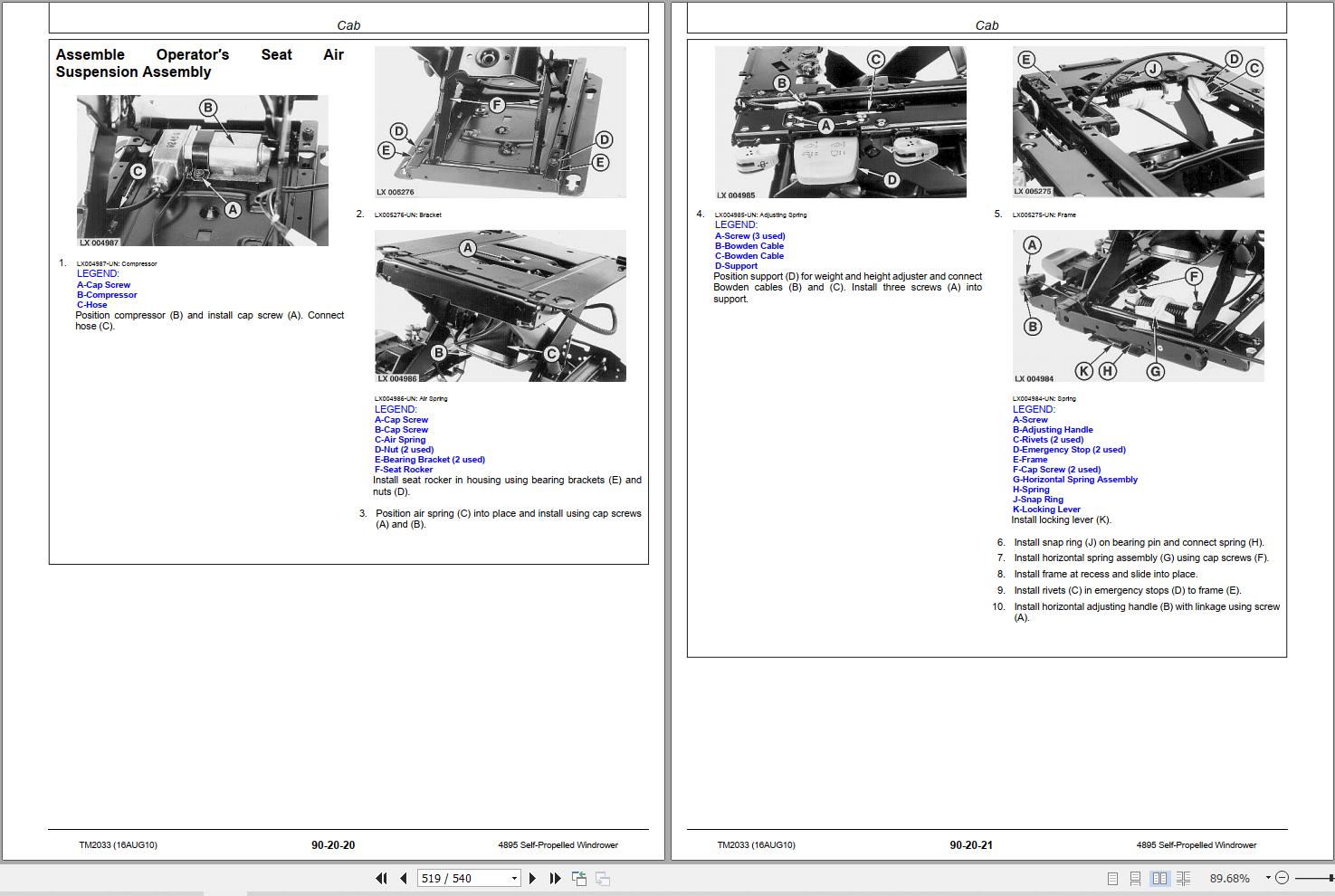 John Deere 4895 Self Propelled Windrower Service Repair Manual TM2033 (3)