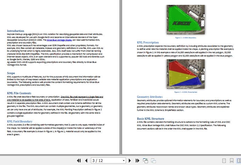 Kinze Blue Vantage Prescription & Boundary File Integration Guide Version 1.5 2020 (2)