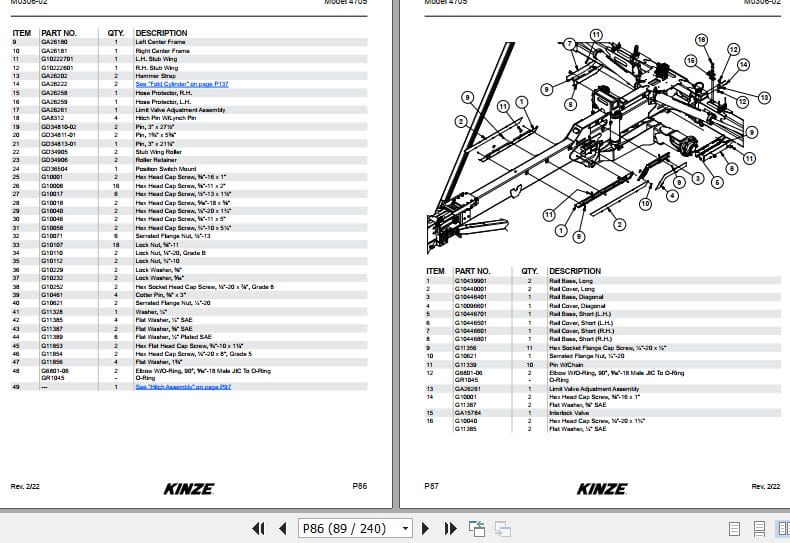Kinze Front Fold Planter 4705 Parts Manual M0306 02 02.2022 (2)