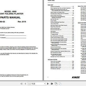 Kinze Front Fold Planter 4900 Parts Manual M0290 02 08.2019 (1)