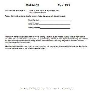 Kinze Mach Till 201 261 Parts Manual M0284 02 09.2023 (1)