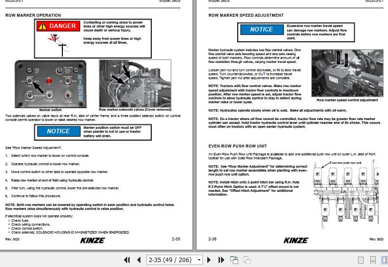 Kinze Pivot Fold Planter 3605 Operators Manual M0303 01 07.2024 (2)