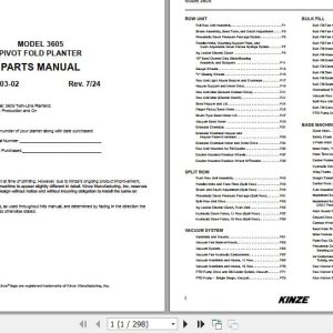 Kinze Pivot Fold Planter 3605 Parts Manual M0303 02 07.2024 (1)