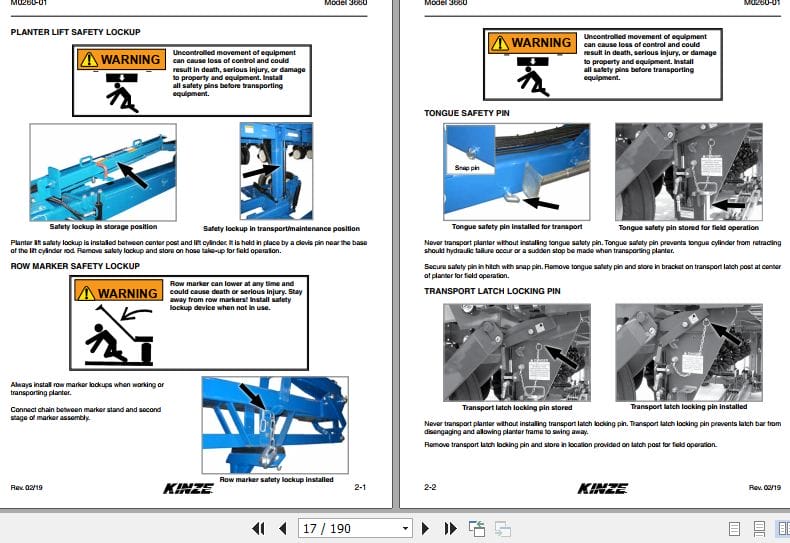 Kinze Pivot Fold Planter 3660 Operators Manual M0260 01 08.2019 (2)