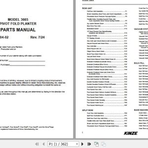 Kinze Pivot Fold Planter 3665 Parts Manual M0304 02 07.2024 (1)