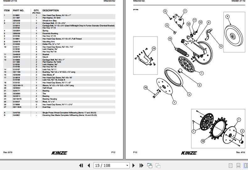 Kinze Rigid Mounted Planter 3110 Parts Manual M0255 02 06.2019 (2)