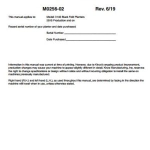Kinze Stack Fold Planter 3140 Parts Manual M0256 02 06.2019 (1)