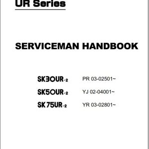 Kobelco Excavator SK30UR 2 SK50UR 2 SK75UR 2 Serviceman Handbook S7LO0025E (1)