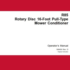 Macdon 16 Foot Rotary Disc Pull Type Mower Conditioner R85 Operators Manual (1)