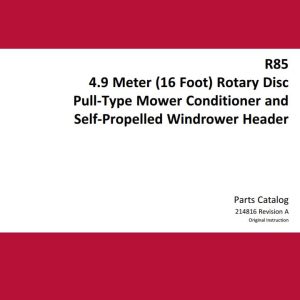 Macdon 16 Foot Rotary Disc R85 Parts Catalog 214816 Revision A (1)