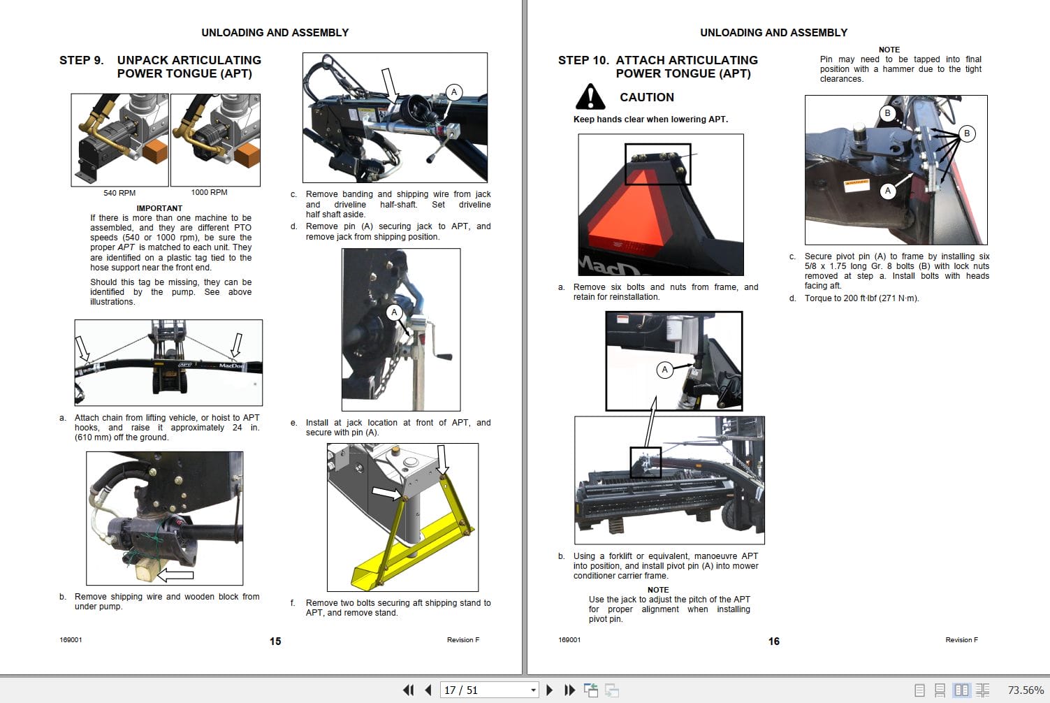 Macdon A30 D Unloading and Assembly Instructions 169001 Revision F (2)