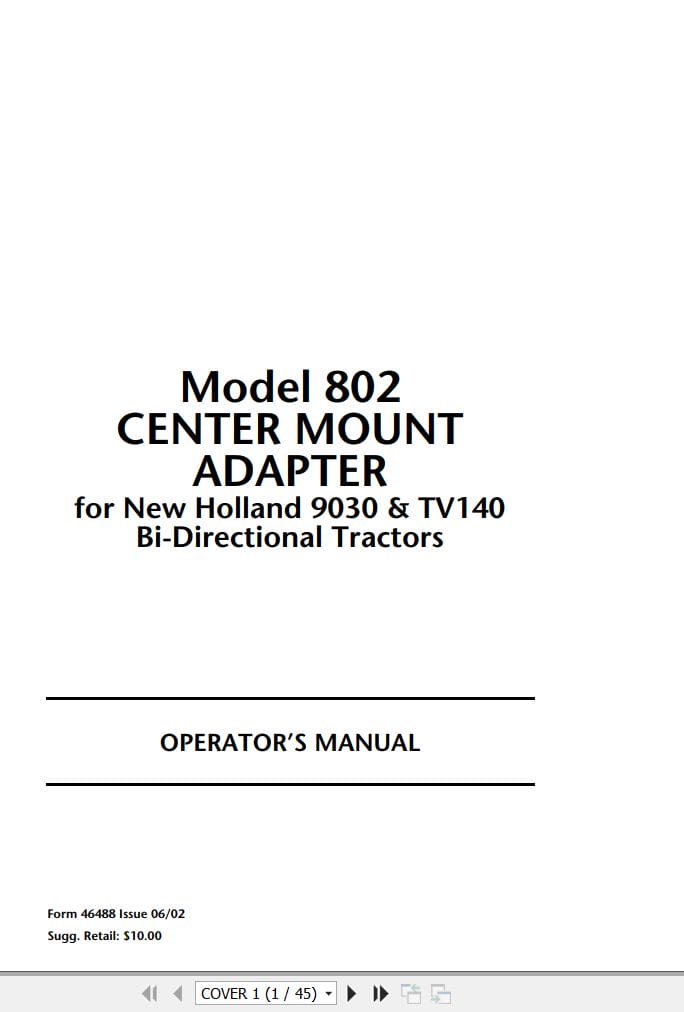 Macdon Adapter 802 Operators Manual 46488 (1)