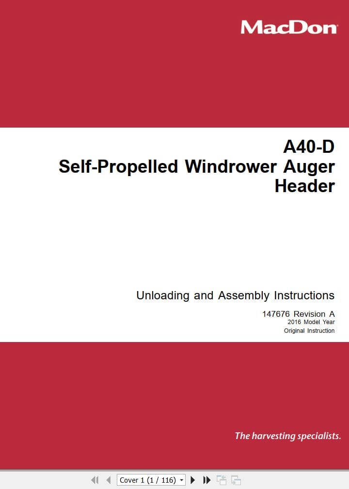 Macdon Auger Header A40D Unloading & Assembly Instructions (1)