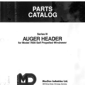 Macdon Auger Header Series III for 7000 Parts Catalog (1)