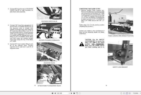 Macdon Bale Carrier 1000 Operators Parts Manual 46375 (2)