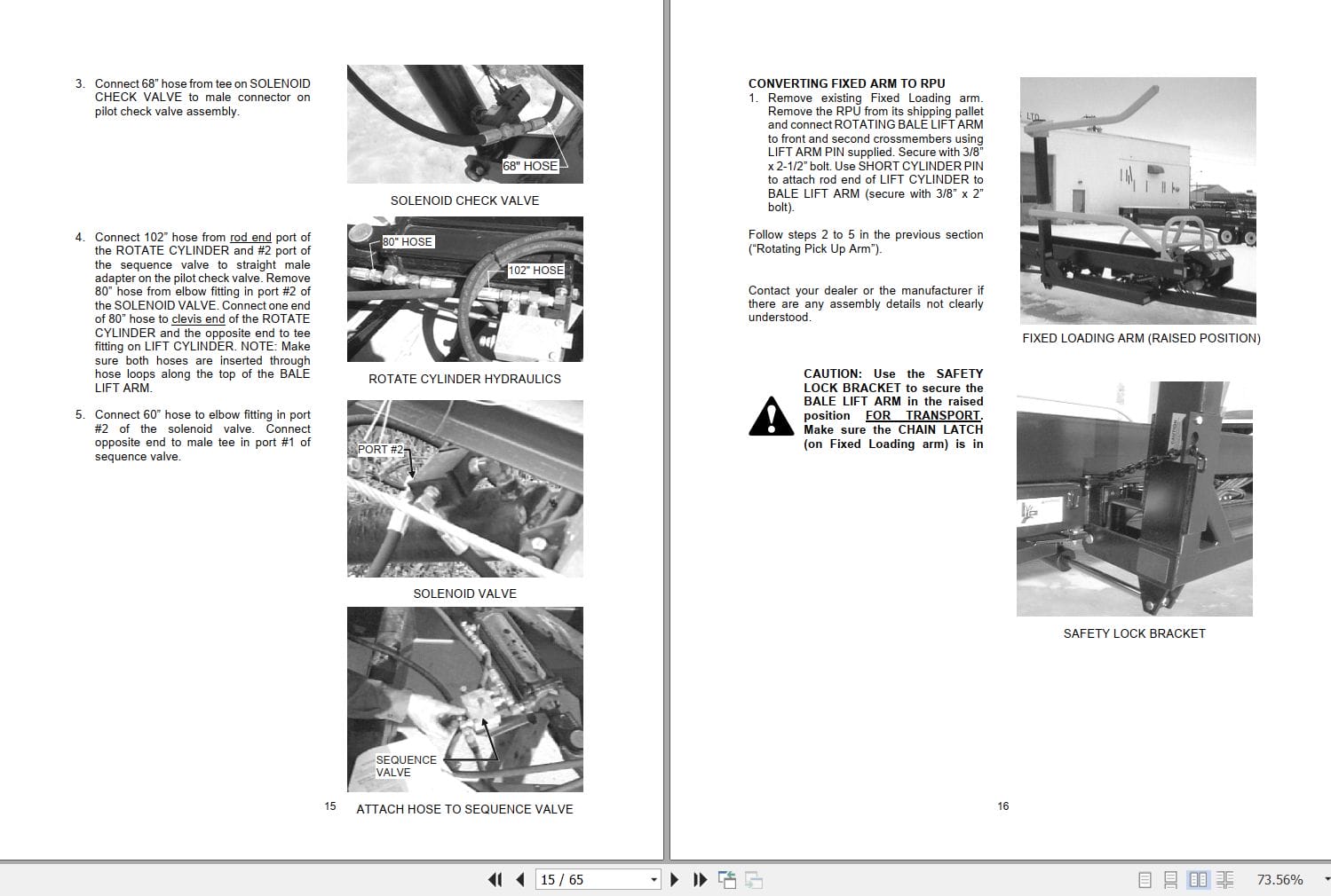 Macdon Bale Carrier 1000 Operators Parts Manual 46375 (2)