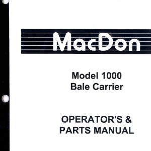 Macdon Bale Carrier 1000 Operators and Parts Manual 46375 (1)