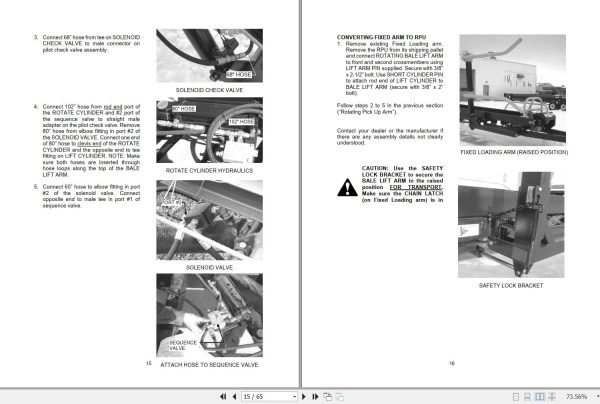 Macdon Bale Carrier 1000 Operators and Parts Manual 46375 (2)