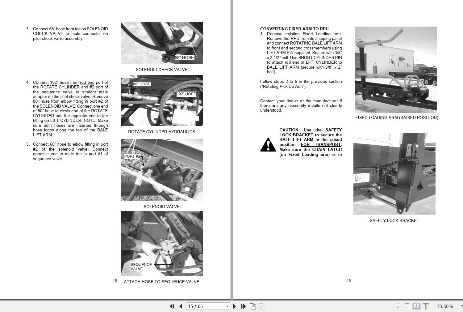 Macdon Bale Carrier 1000 Operators and Parts Manual 46375 (2)