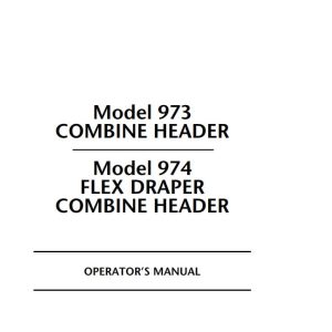 Macdon Combine Header 973 974 Operators Manual 147083 (1)