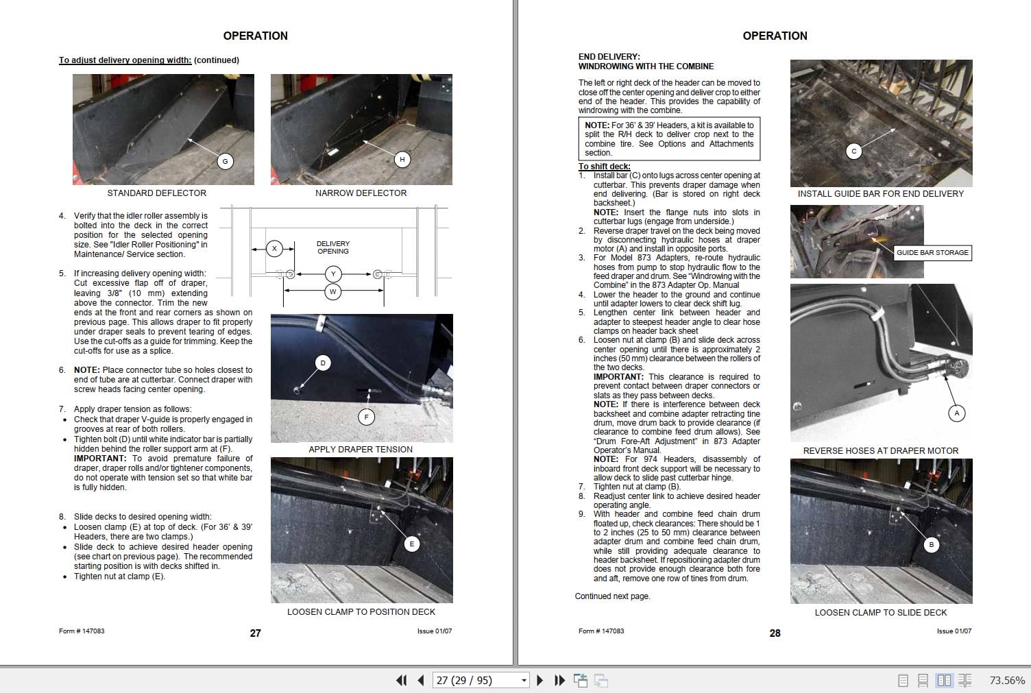 Macdon Combine Header 973 974 Operators Manual 147083 (2)