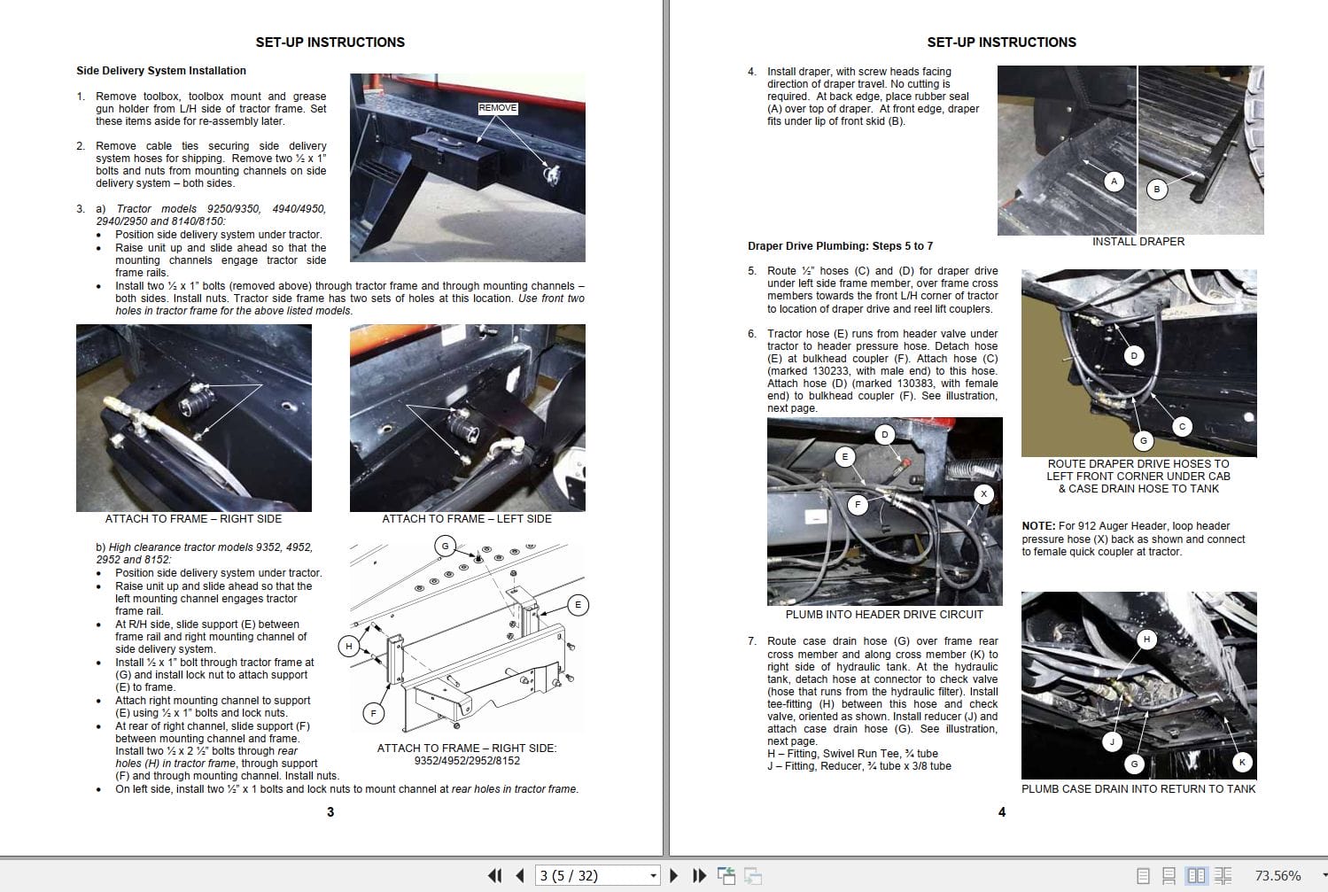 Macdon Conditioned Windrow Side Delivery System Operator Parts Manual 147014 (2)
