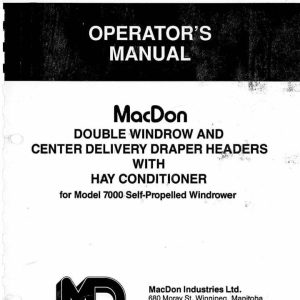Macdon Double Windrow For 7000 Operators Manual (1)