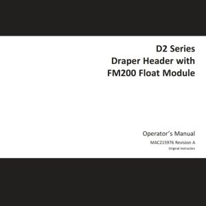 Macdon Draper Header D2 Series FM200 Operators Manual (1)