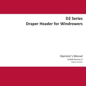 Macdon Draper Header D2 Series Operators Manual 214509 Revision A (1)