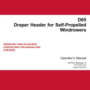 Macdon Draper Headers D65 Operators Manual (1)