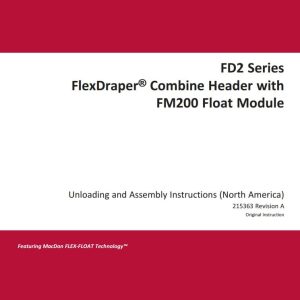 Macdon FlexDraper FD2 Series FM200 Unloading and Assembly Instructions (1)
