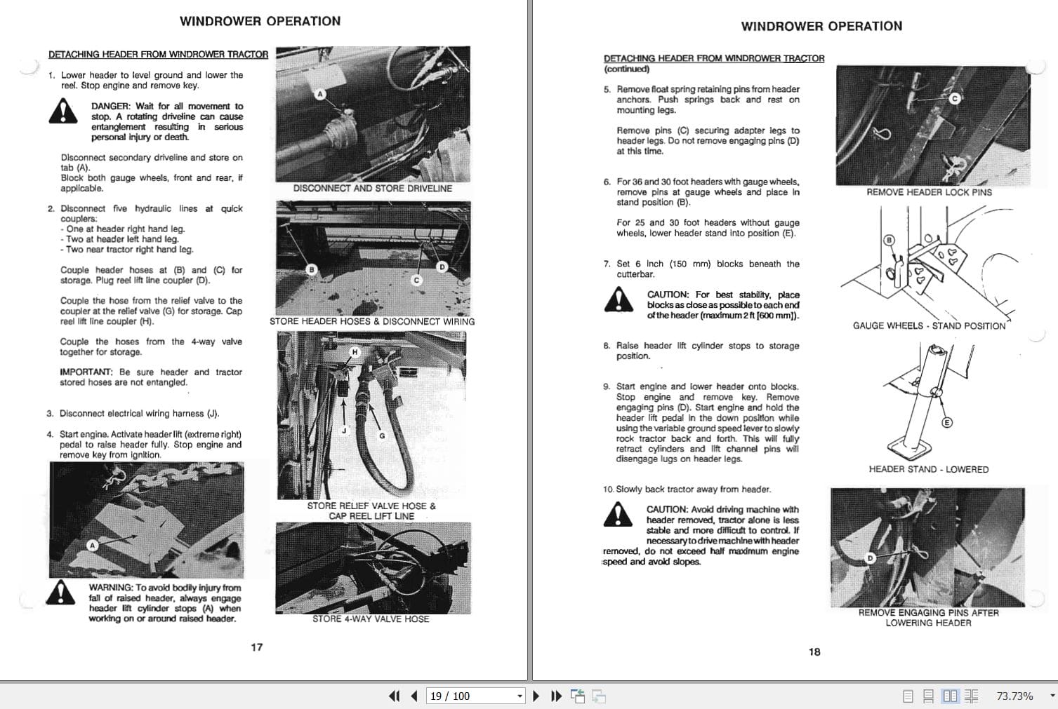 Macdon Harvest Header 7000 Self Propelled Windrower Operators Manual 12914 (2)