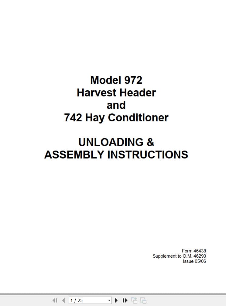 Macdon Harvest Header 742 972 Unloading and Assembly Instructions 46438 (1)